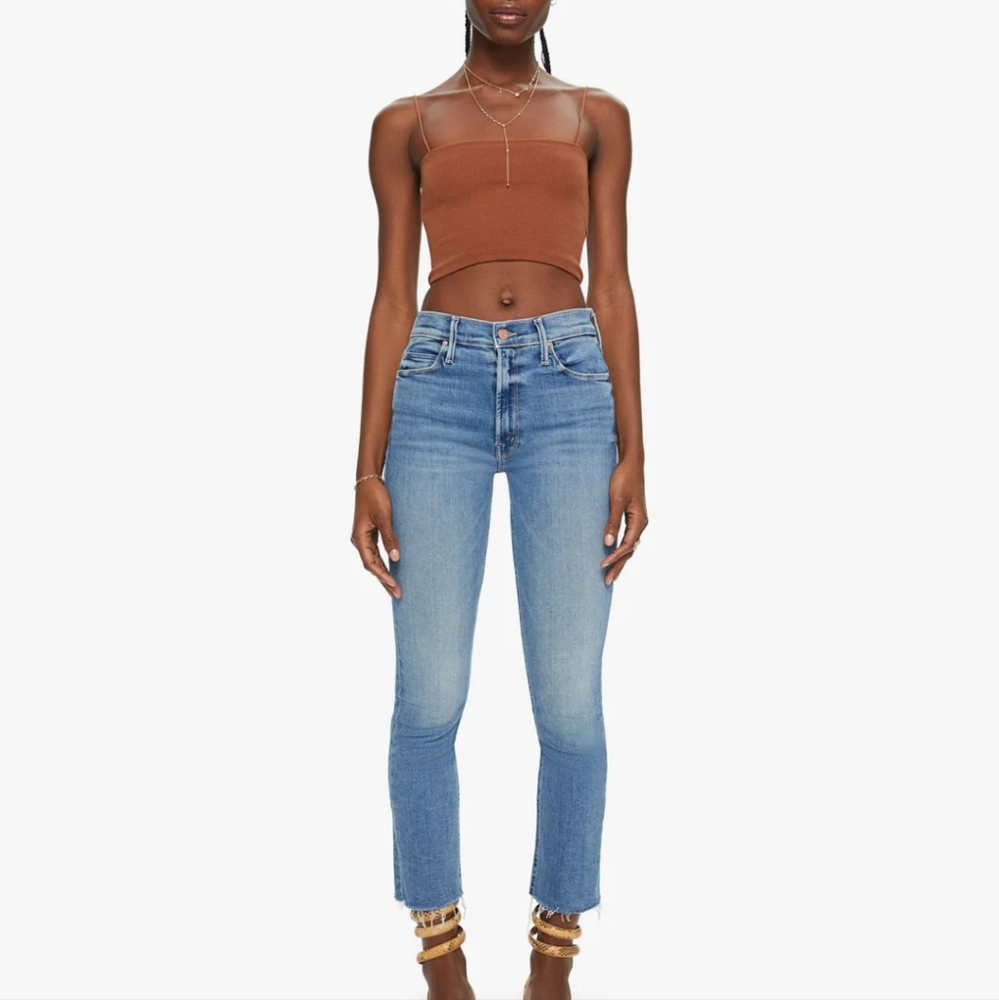 Mother denim the mid rise dazzler ankle fray - riding the Cliffside - size 28